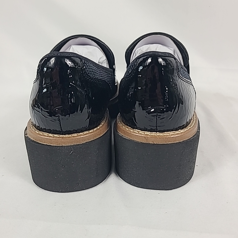 NEW Dolce Vita Sandey Black Slip On Chunky Block Heel Dress Loafers Shoes Sz 6 - Picture 5 of 8